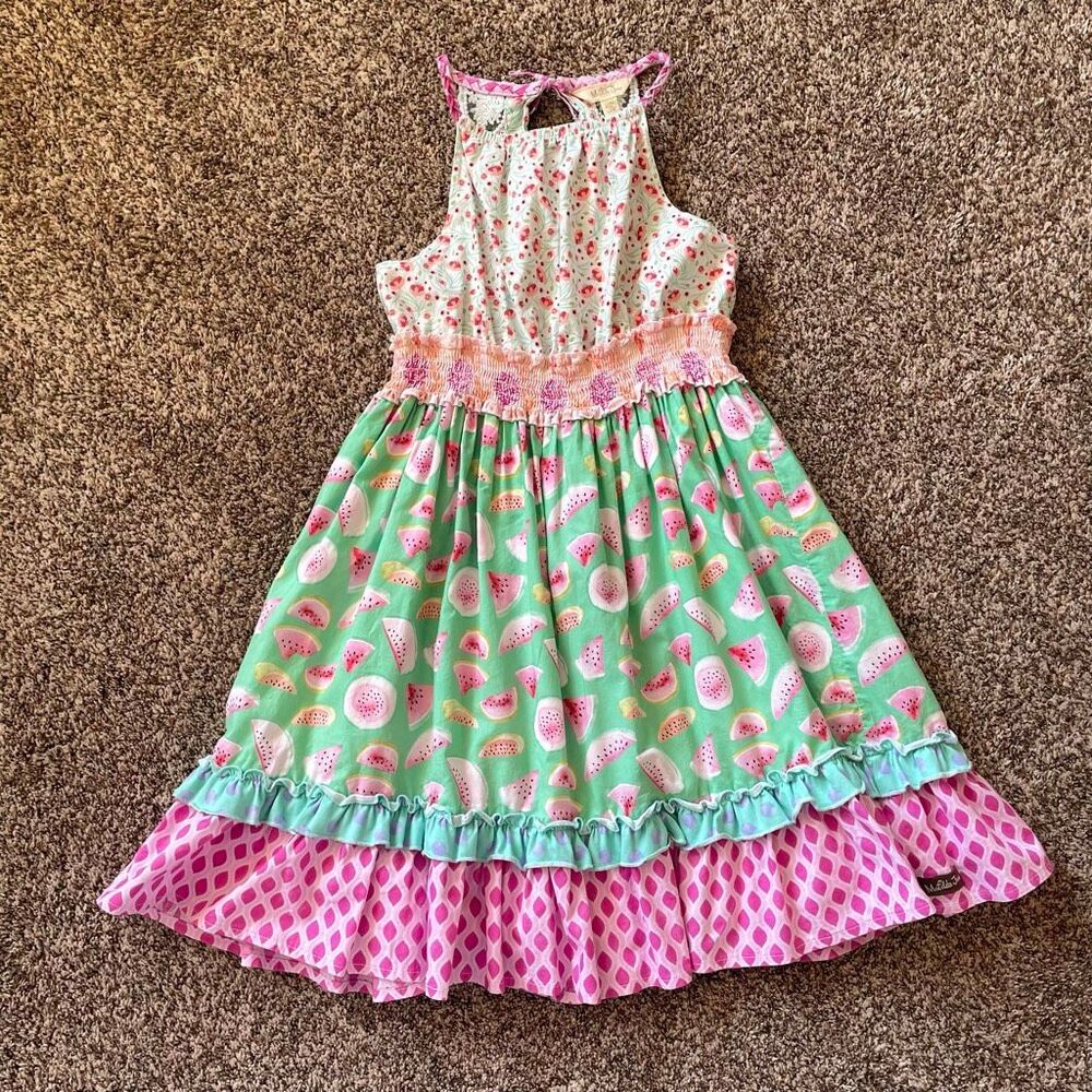 Matilda Jane floral watermelon dress girls size 10